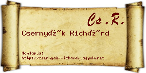 Csernyák Richárd névjegykártya