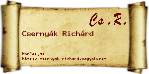 Csernyák Richárd névjegykártya