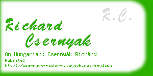 richard csernyak business card