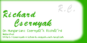 richard csernyak business card